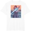 imageStar Wars Illustrated Rey with Lightsaber TShirtWhite