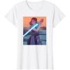 imageStar Wars Illustrated Rey with Lightsaber TShirtWhite