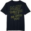 imageStar Wars May The 4th Be With You Galaxy Fill Text TShirtBlack
