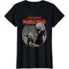 imageStar Wars The Mandalorian Mando and the Child Retro TShirtBlack