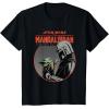 imageStar Wars The Mandalorian Mando and the Child Retro TShirtBlack