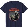 imageStar Wars The Mandalorian Mando and the Child Retro TShirtNavy Blue