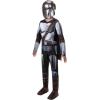 imageStar Wars The Mandalorian Official Youth Costume  Premium Quality Padded Jumpsuit with Plastic Mask and Detachable CapeLarge