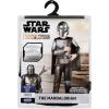 imageStar Wars The Mandalorian Official Youth Costume  Premium Quality Padded Jumpsuit with Plastic Mask and Detachable CapeMedium