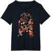 imageStar Wars Tropical R2D2 Floral Print TShirtBlack