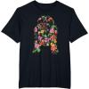 imageStar Wars Tropical R2D2 Floral Print TShirtBlack