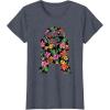 imageStar Wars Tropical R2D2 Floral Print TShirtHeather Blue