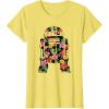 imageStar Wars Tropical R2D2 Floral Print TShirtLemon Yellow