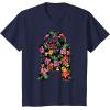 imageStar Wars Tropical R2D2 Floral Print TShirtNavy Blue