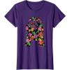 imageStar Wars Tropical R2D2 Floral Print TShirtPurple