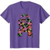 imageStar Wars Tropical R2D2 Floral Print TShirtPurple Heather