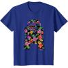 imageStar Wars Tropical R2D2 Floral Print TShirtRoyal Blue