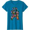 imageStar Wars Tropical R2D2 Floral Print TShirtSapphire Blue