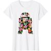 imageStar Wars Tropical R2D2 Floral Print TShirtWhite