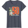 imageStar Wars Yoda 50th Birthday TShirtHeather Blue