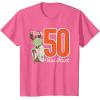 imageStar Wars Yoda 50th Birthday TShirtPink Heather
