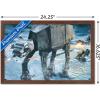 imageTrends International Star Wars Hoth  ATAT Battle Wall Poster 22375quot x 34quot Premium Unframed VersionMahogany Framed Version
