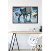 imageTrends International Star Wars Hoth  ATAT Battle Wall Poster 22375quot x 34quot Premium Unframed VersionMahogany Framed Version