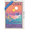 imageTrends International Star Wars Tatooine  Explore Tatooine Wall Poster 22375quot x 34quot Premium Unframed VersionBlonde Framed Version