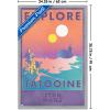 imageTrends International Star Wars Tatooine  Explore Tatooine Wall Poster 22375quot x 34quot Premium Unframed VersionGray Framed Version