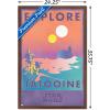 imageTrends International Star Wars Tatooine  Explore Tatooine Wall Poster 22375quot x 34quot Premium Unframed VersionMahogany Framed Version