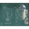imageRoomMates JL1369M Star Wars The Force Awakens Ep VII Water Activated Removable Wall Mural 105 ft x 6 ftR2D2 blueprint