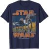 imageStar Wars ATAT Walkers Vintage TShirtNavy Blue