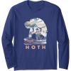 imageStar Wars Hoth ATAT Fill Long Sleeve TShirtNavy Blue