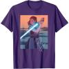 imageStar Wars Illustrated Rey with Lightsaber TShirtPurple