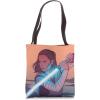 imageStar Wars Illustrated Rey with Lightsaber Tote Bag