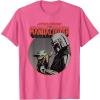 imageStar Wars The Mandalorian Mando and the Child Retro TShirtPink Heather