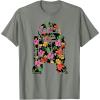 imageStar Wars Tropical R2D2 Floral Print TShirtOlive Heather