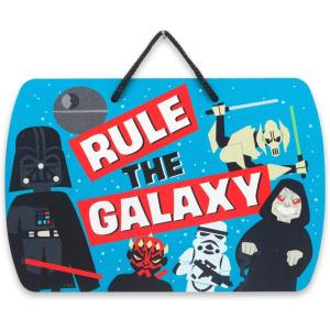 imageDisney Star Wars Time to Rule the Galaxy Hanging Metal Sign  Dark Side Villains Wall Decor for Man Cave or Movie RoomBlueRed