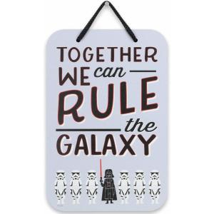 imageDisney Star Wars Time to Rule the Galaxy Hanging Metal Sign  Dark Side Villains Wall Decor for Man Cave or Movie RoomGray