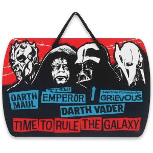 imageDisney Star Wars Time to Rule the Galaxy Hanging Metal Sign  Dark Side Villains Wall Decor for Man Cave or Movie RoomRedBlue
