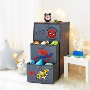 imageIdea Nuova Star Wars The Mandalorian Featuring Grogu 3 Drawer Soft Storage Unit with Poly Canvas FrameSpiderman