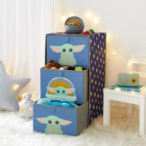 imageIdea Nuova Star Wars The Mandalorian Featuring Grogu 3 Drawer Soft Storage Unit with Poly Canvas FrameStar Wars  the Mandalorian