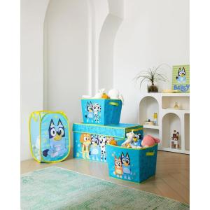 imageIdea Nuova Star Wars The Mandalorian Grogu aka The Child 4 Piece Storage Solution Set with Pop Up Hamper Collapsible Storage Trunk and 2 Nestable Storage BinsBluey