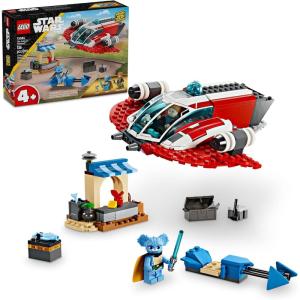 imageLEGO Star Wars Young Jedi Adventures The Crimson Firehawk Kids Starter Set Buildable Toy Starship Speeder Bike Vehicle 3 Characters Gift Idea for Boys and Girls Aged 4 and Up 75384