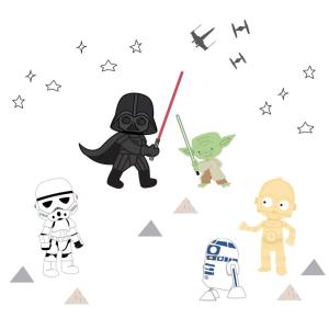 imageLambs ampamp Ivy Star Wars Classic Wall Decals  Yoda Darth Vader R2D2 C3PO