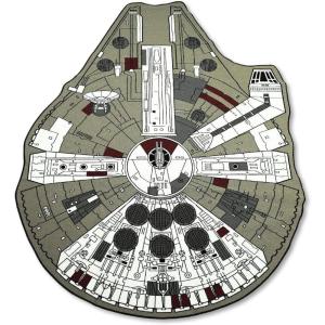 imageSTAR WARS Han Solos Millennium Falcon Area Rug for Living Room  59 x 79 InchesBlack