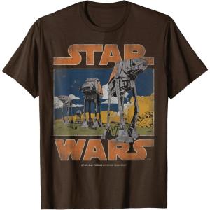 imageStar Wars ATAT Walkers Vintage TShirtBrown