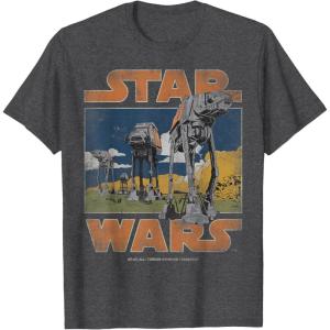 imageStar Wars ATAT Walkers Vintage TShirtDark Heather Grey