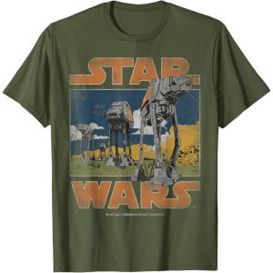 imageStar Wars ATAT Walkers Vintage TShirtOlive Green