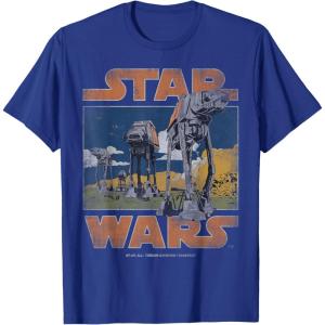 imageStar Wars ATAT Walkers Vintage TShirtRoyal Blue