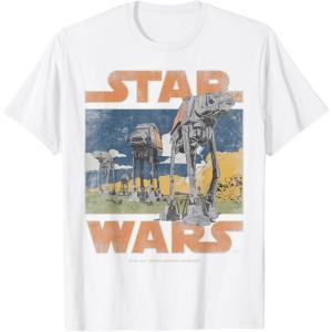 imageStar Wars ATAT Walkers Vintage TShirtWhite