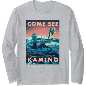 imageStar Wars Come See Kamino Poster Long Sleeve TShirtHeather Grey