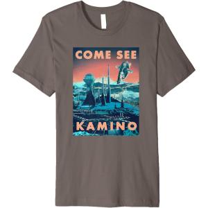 imageStar Wars Come See Kamino Poster Premium TShirtAsphalt Grey