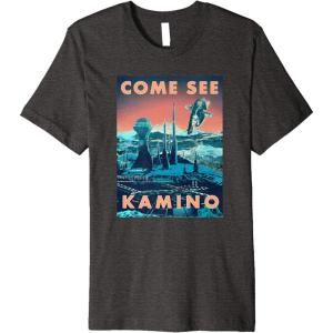 imageStar Wars Come See Kamino Poster Premium TShirtDark Heather Grey