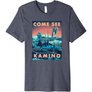 imageStar Wars Come See Kamino Poster Premium TShirtHeather Blue